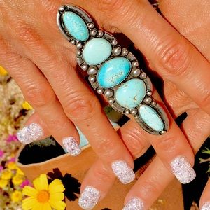💙SOLD!💙NATURAL #8 TURQUOISE STERLING SILVER RING
